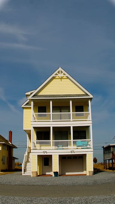 Porches are a real highlight for hanging out and watching for eagles, heron, and other flying objects!