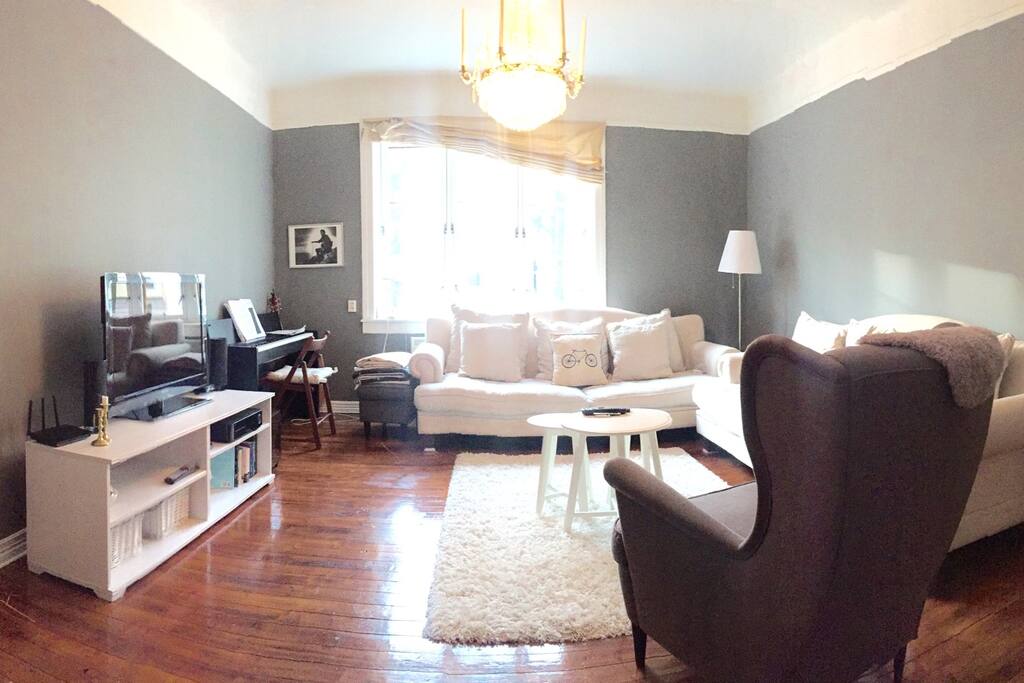 The living room.