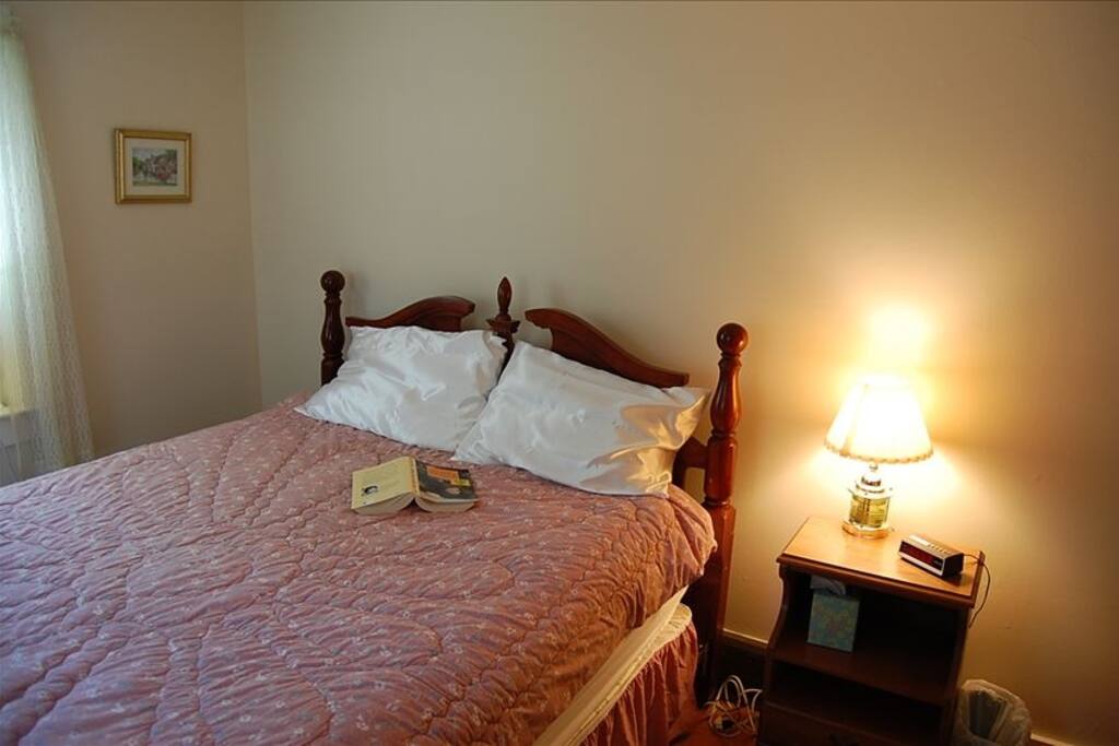Sleep in a/c comfort in Queen Bedroom #1 .