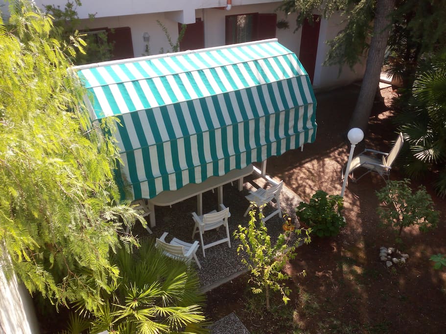 Our main garden with common space and barbecue