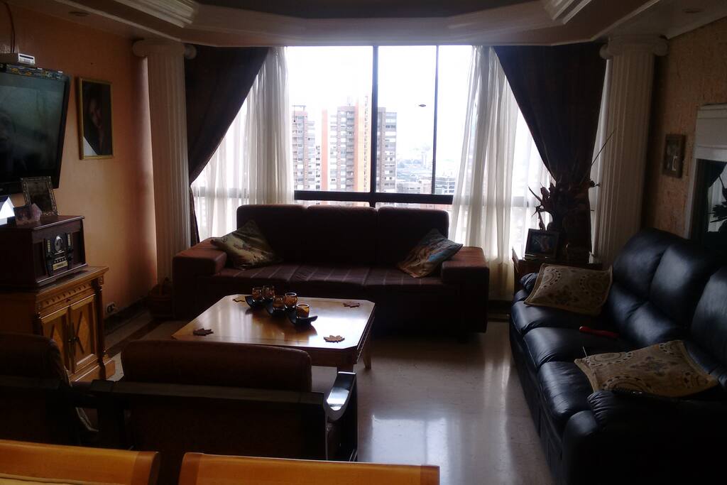 Living room with flat-screen TV