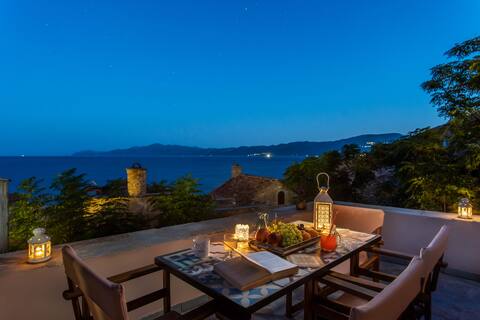 Myrsini's Castle House - Residence Balcony & View