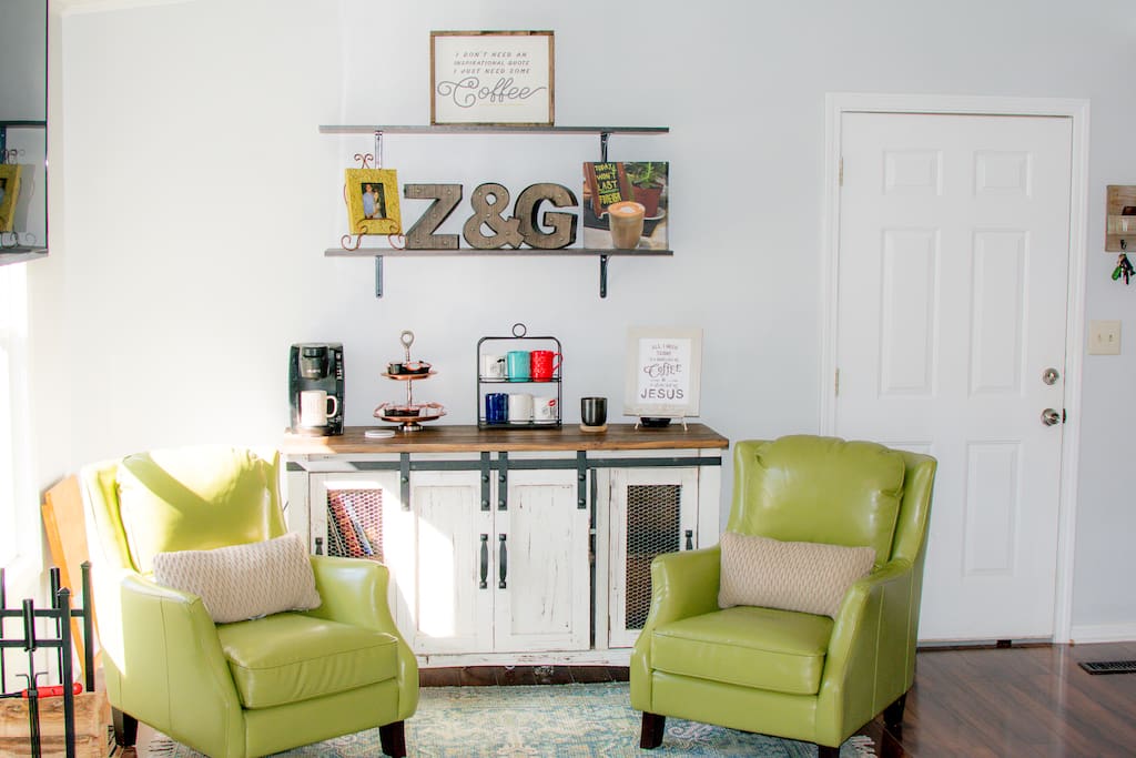 A sweet little coffee nook to relax and unwind!