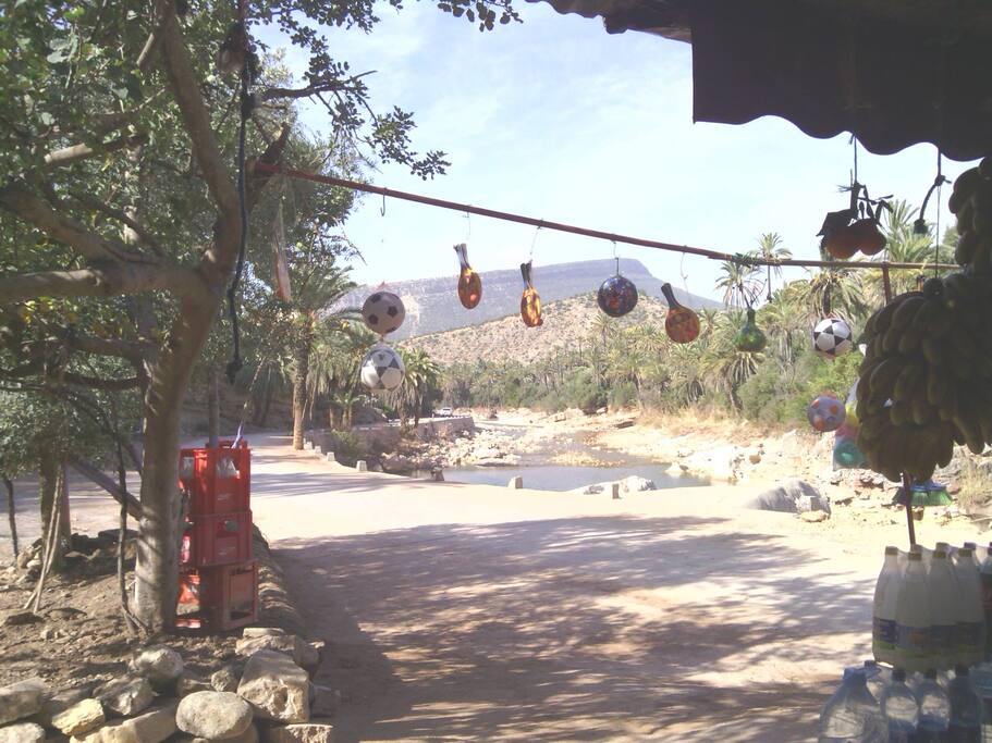 view from one of the local shops.