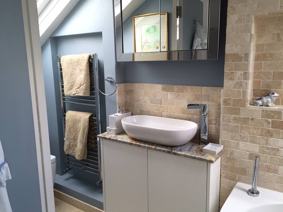 Basin and heated towel rail