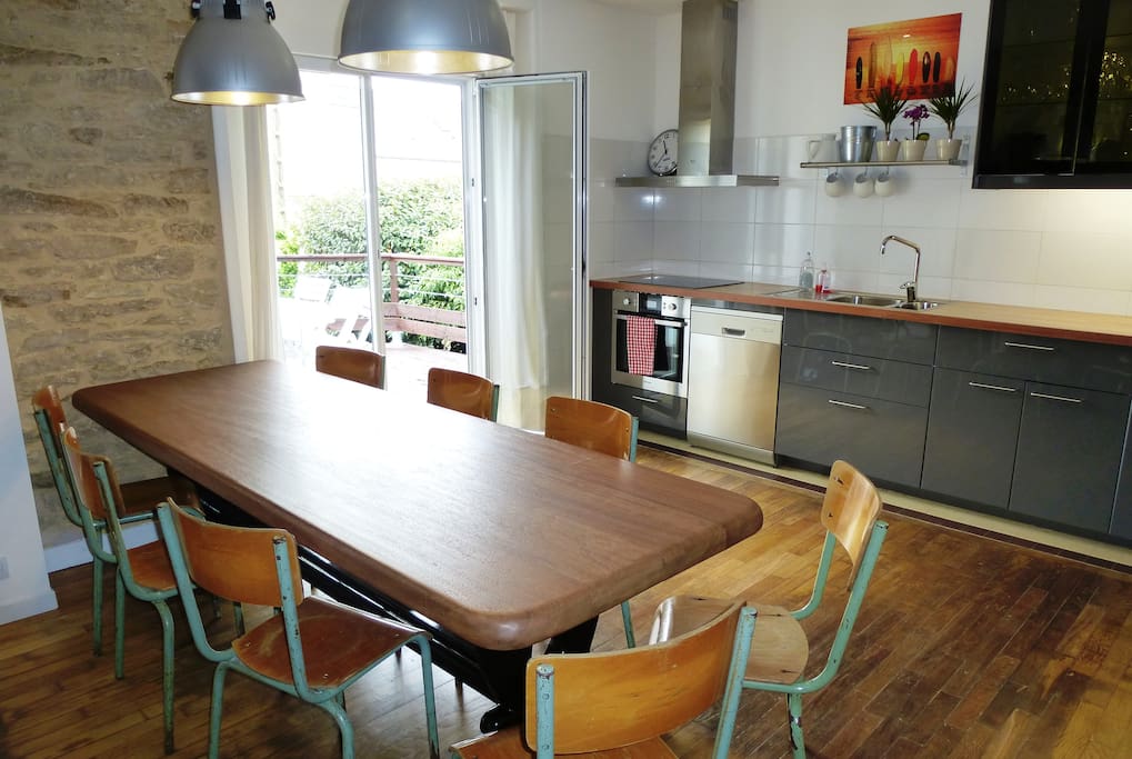 The kitchen where we serve breakfast every morning or where you can prepare your lunch and dinner