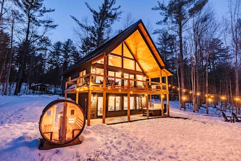 Modern Hot Tub Sauna A-Frame near Whiteface