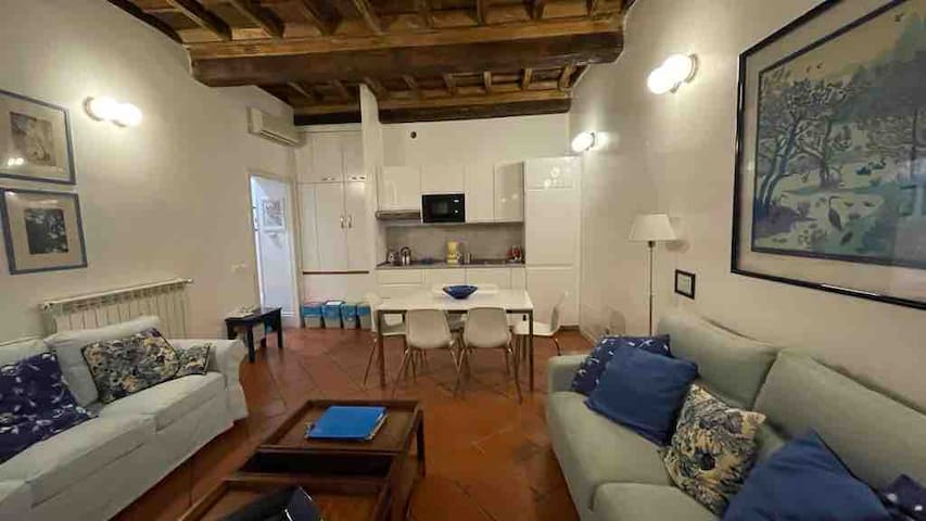 Renovated BLUE Apt in Historic Roman Building