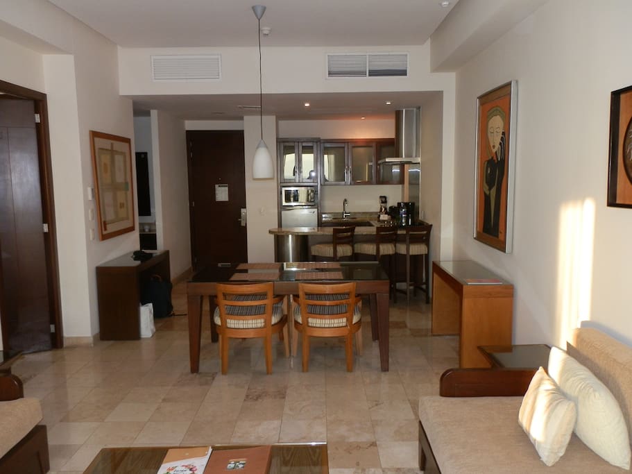 Living room towards kitchen
