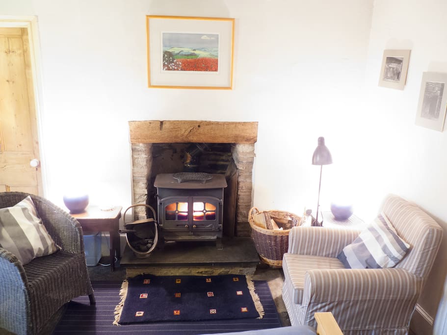 Lodge Cottage Living Room with Wood Burning Stove