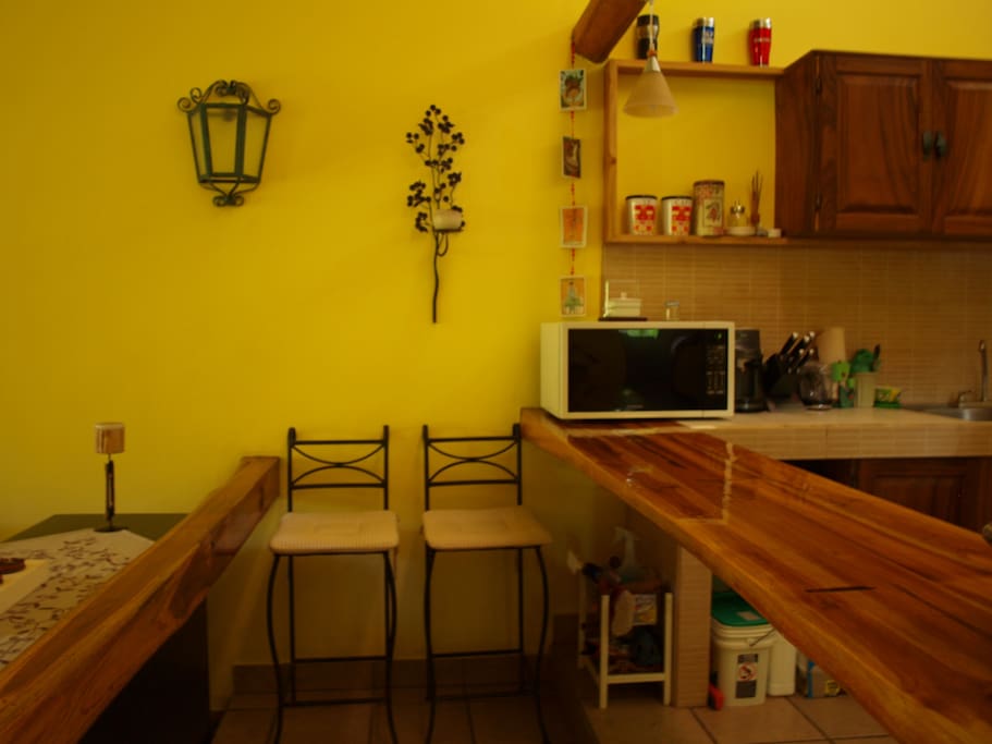 Desayunador, en la cocina.