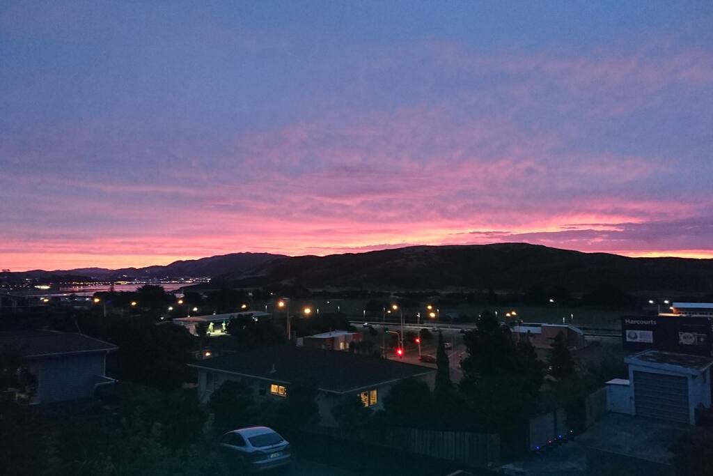 Sunset from living room