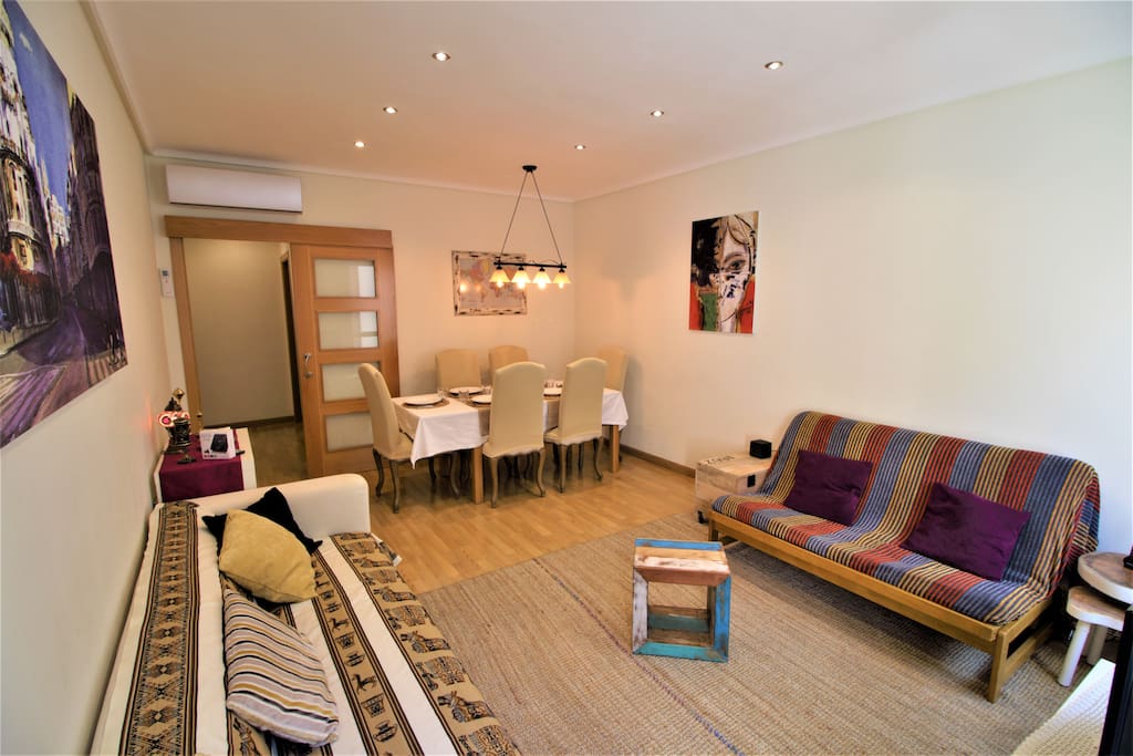 Living room is very spacious indeed, very top of range/ quiet air con