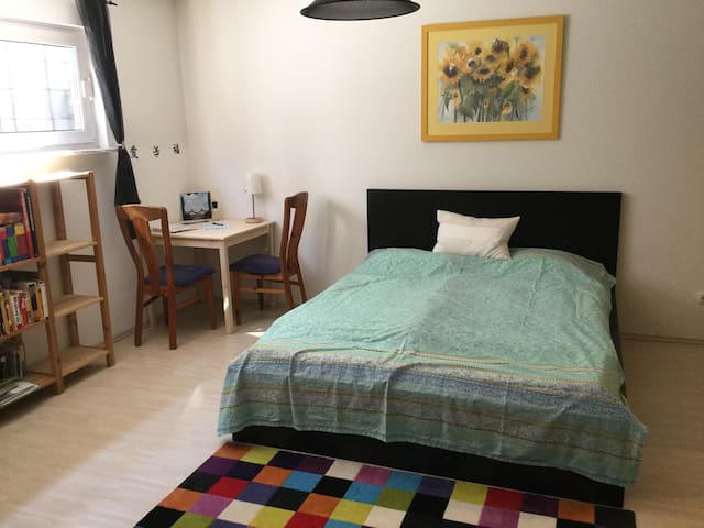 Spacious room with separate bathroom