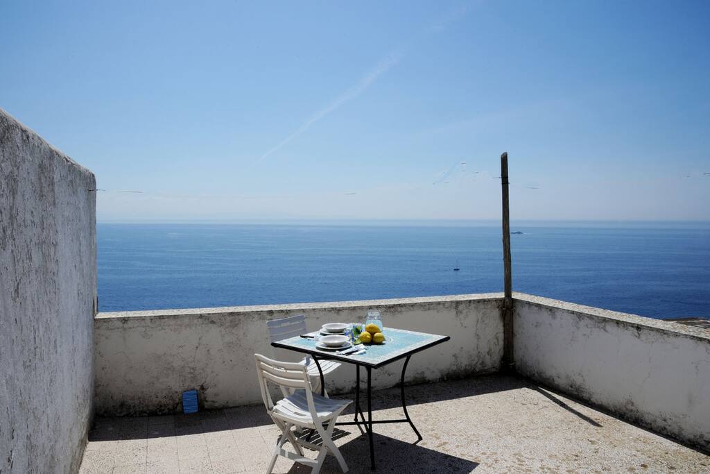 Private terrace overlooking the sea