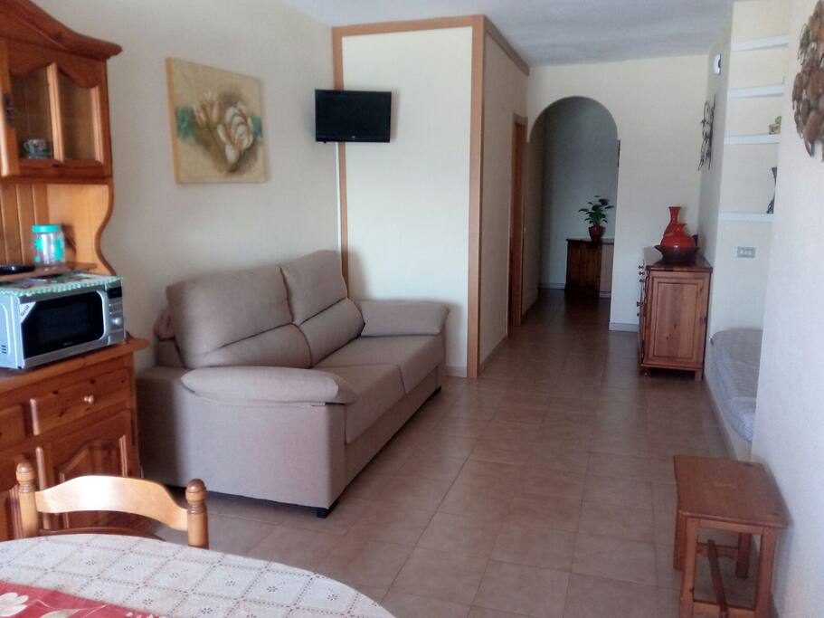 Salón con sofá cama de matrimonio