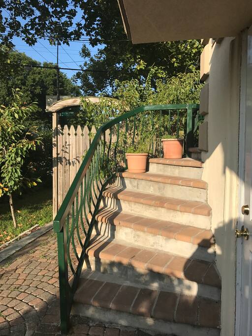 Stairs leading to entrance of the apartment