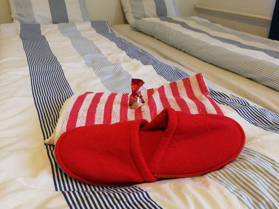 Towel and slippers provided