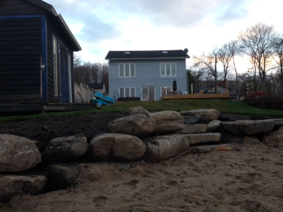 new beach and stone stairs