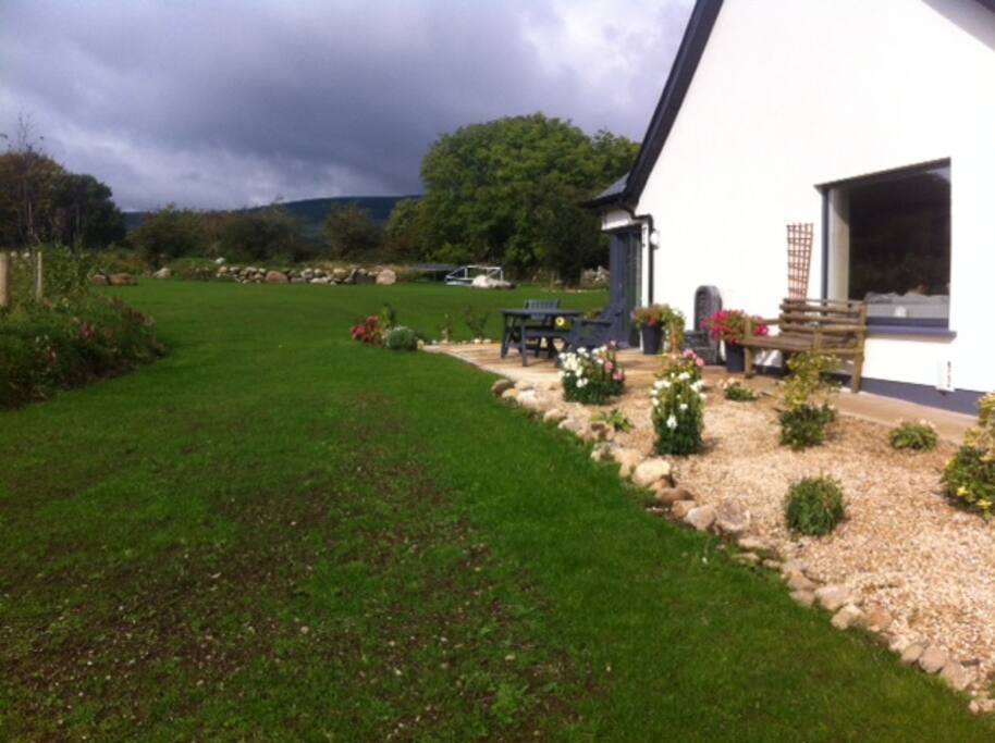 Large garden and patio area to sit out and enjoy the views