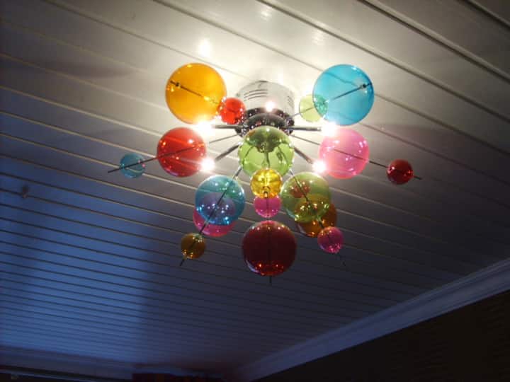 Lamp in the living-bedroom area