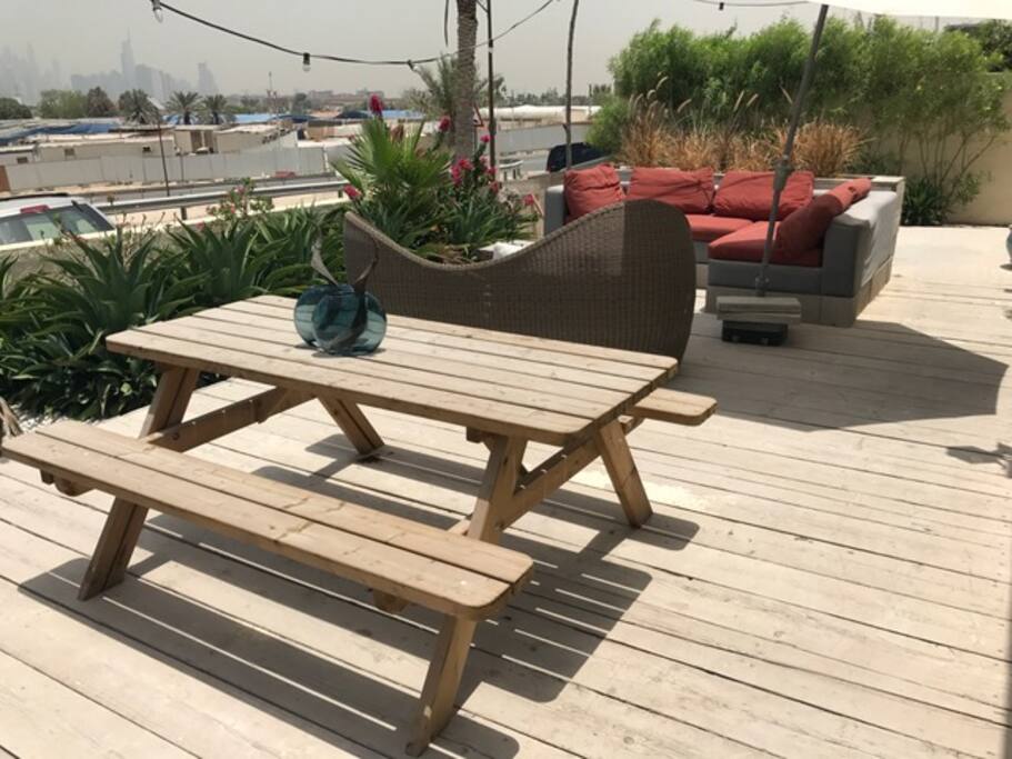 Front deck with stunning views