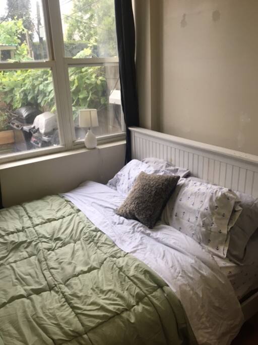 Sunny, private back bedroom
