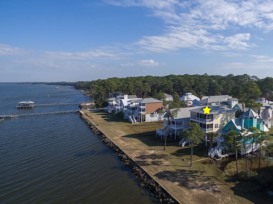 Located right on Mobile Bay