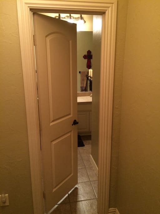 Downstairs private bath/shower.