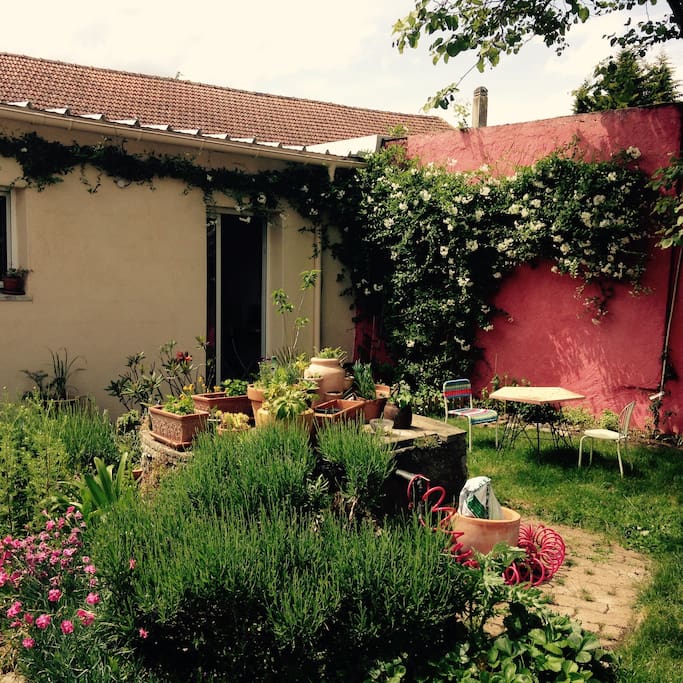vue jardin sur chambre
