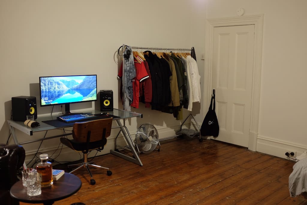 Computer Station & Clothes Racks
