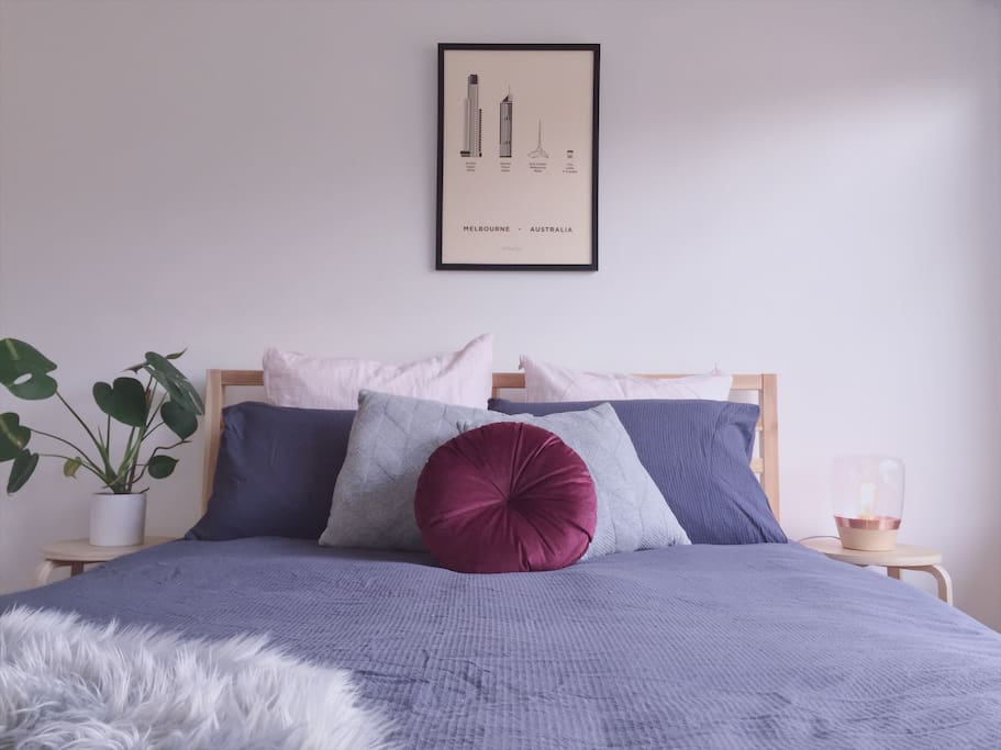 Queen sized bed