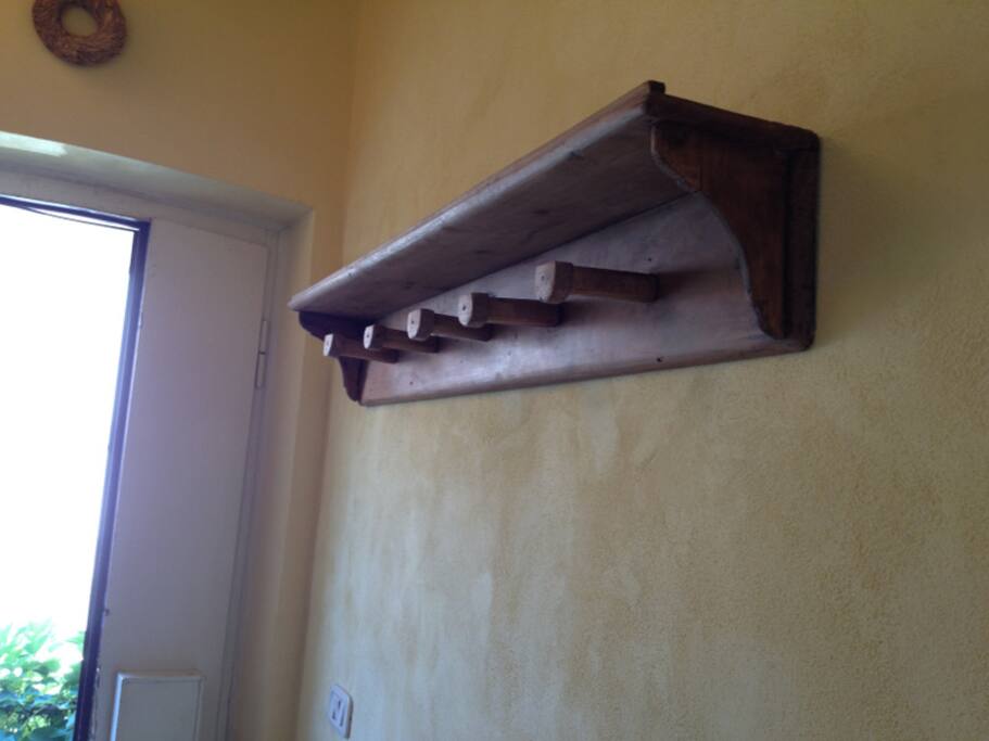 Entrance with coat hangers