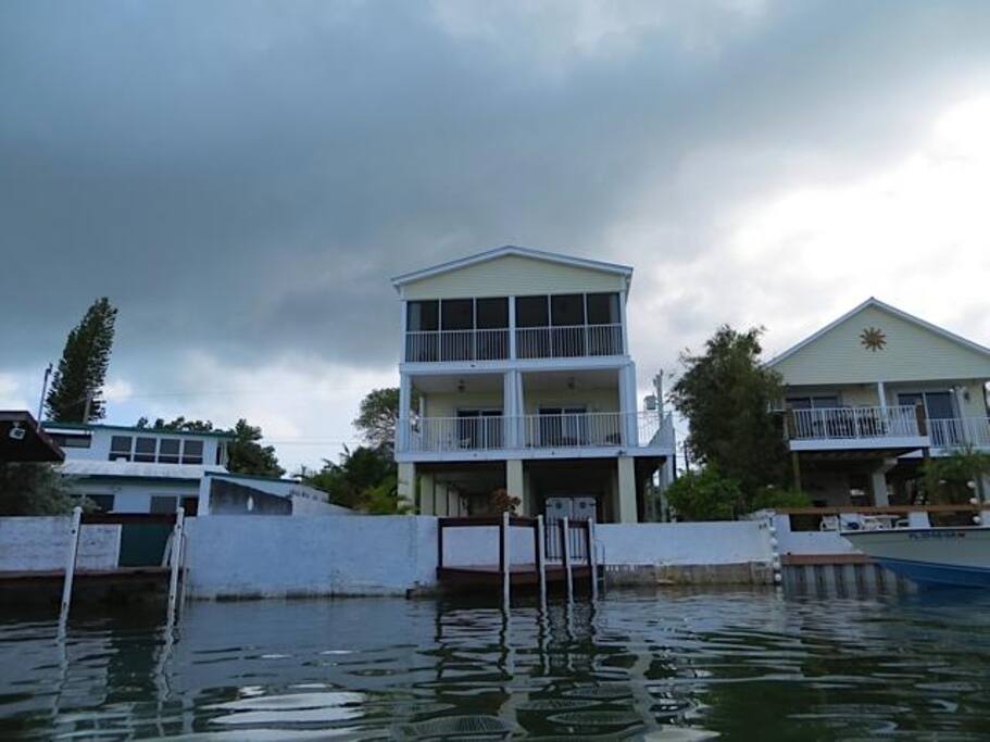 View of the Back of the home from canal