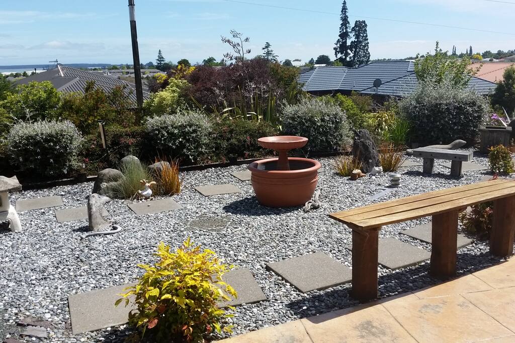 Private patio with BBQ and views