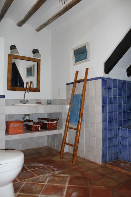 El cuarto de baño esta diseñado con ceramicas vidriadas como antiguamente..