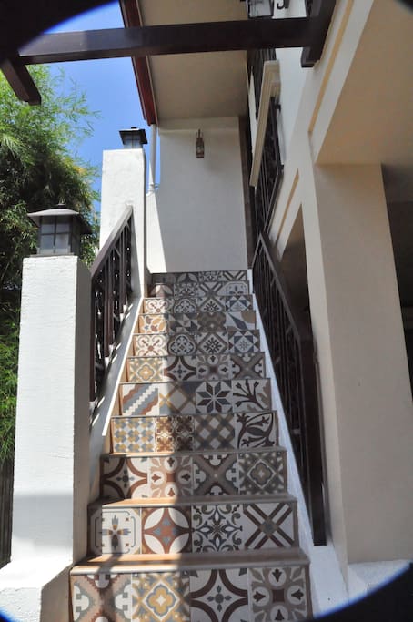 stairs leading to the room..