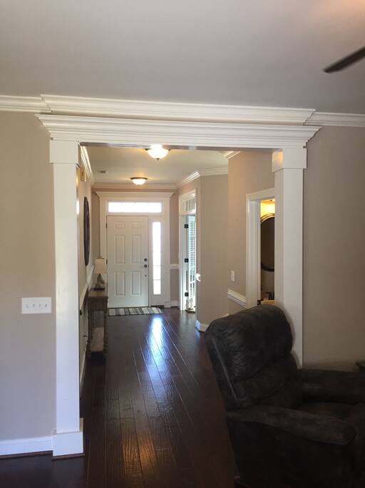 Living room into foyer