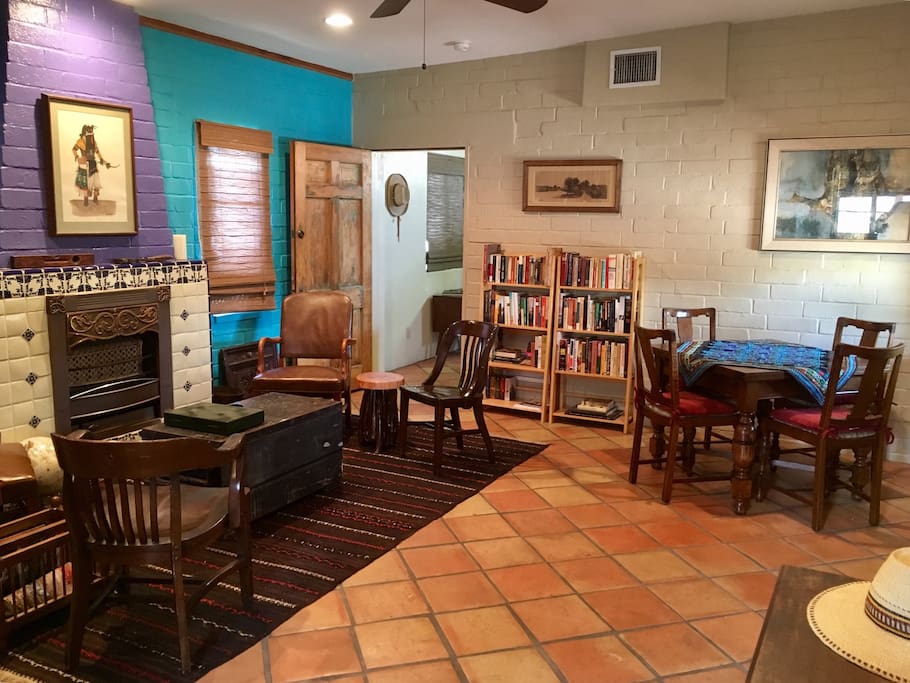 living room and dining table