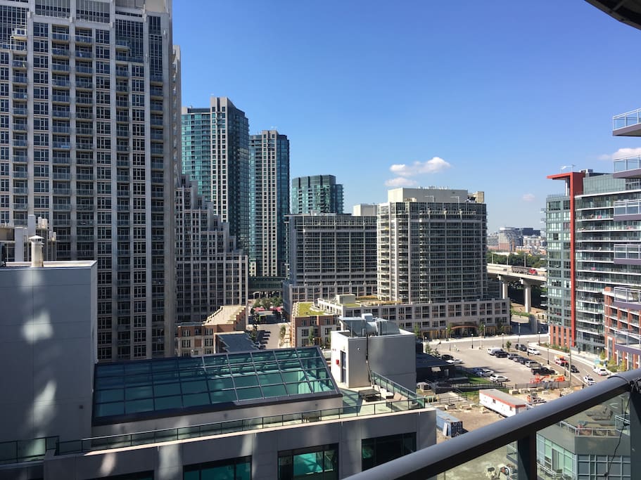 View from balcony facing west