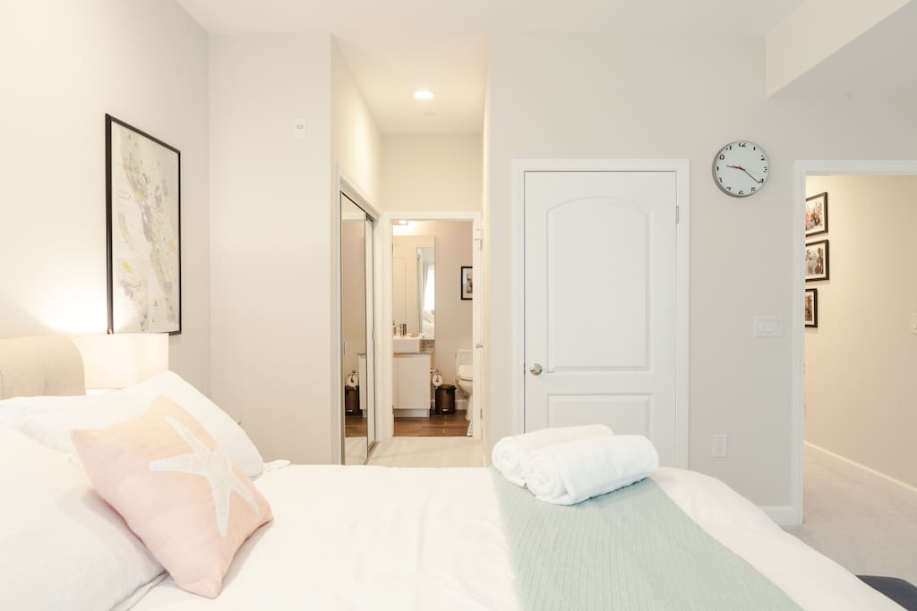 Your private bathroom is connected to your bedroom.