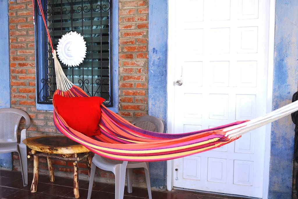 Small patio with hammock & Chairs