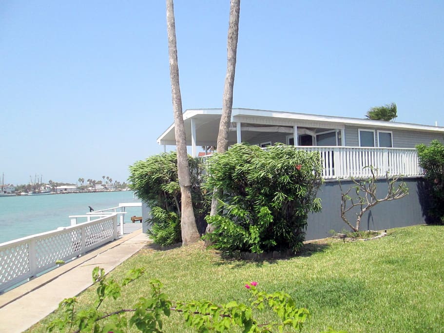 Rear/Side View of Property - right on Intercoastal Waterway!