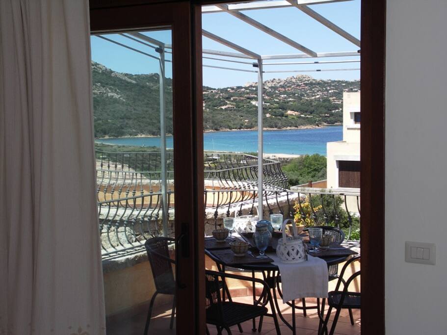 veranda con vista mare