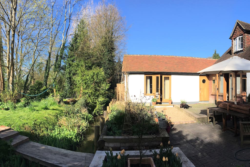 Here is the Studio with the Mill Stream running along side.