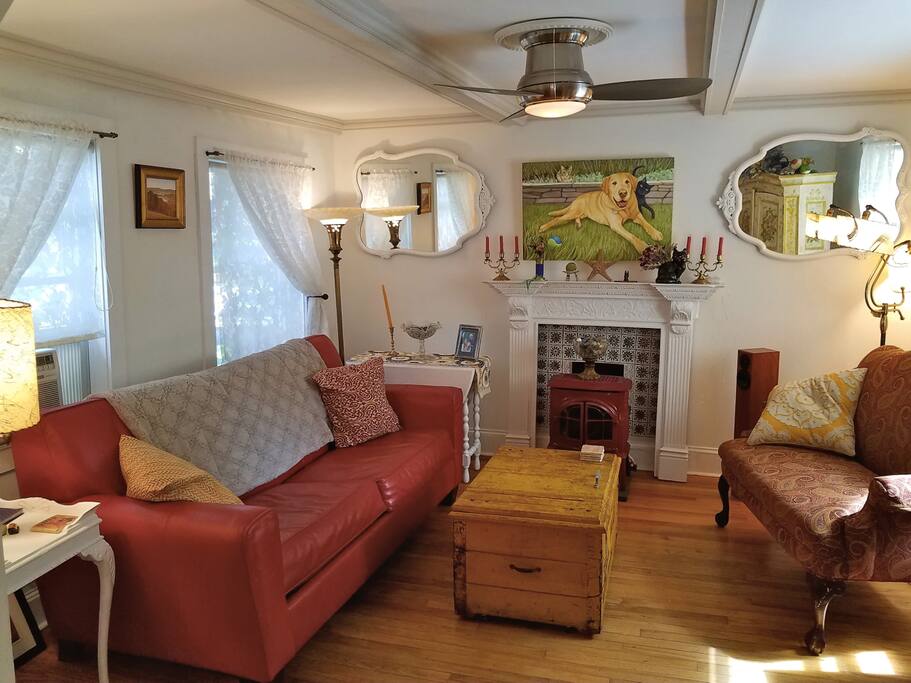 Living Room With Fireplace