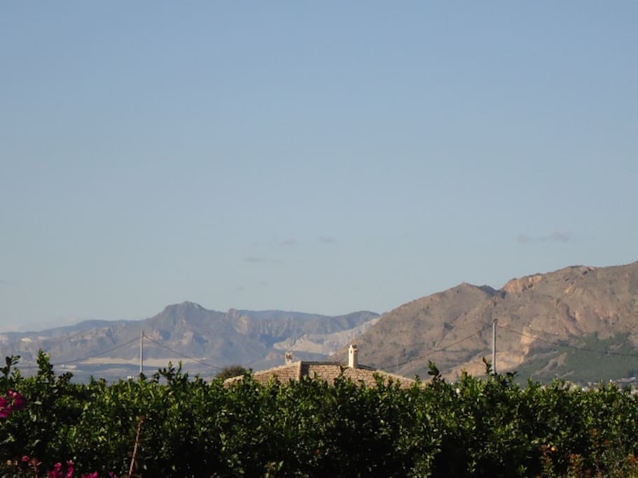 This is our mountain views from our terrace/nave