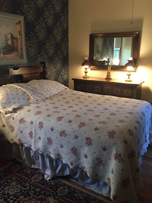 Master bedroom with adjoining bath