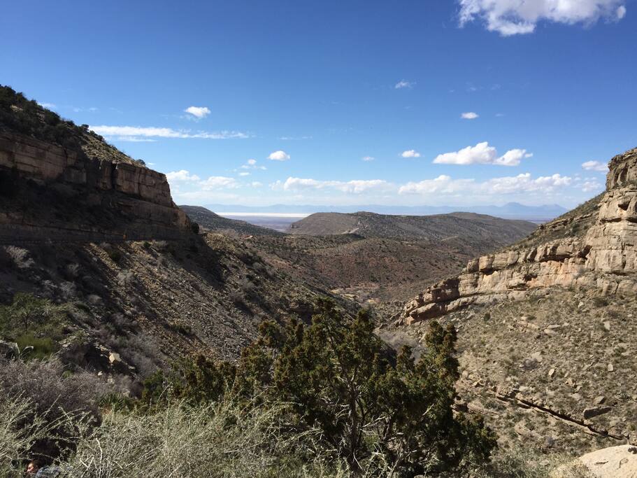 View from the upstairs deck! You can see White Sands National monument in the far distance!