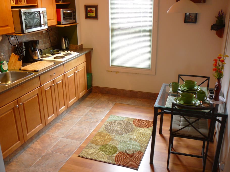 Spacious kitchen and dining